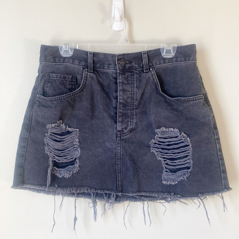 Forever 21 | Distressed Denim Mini Skirt